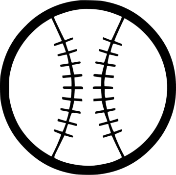 a black and white image of a baseball ball