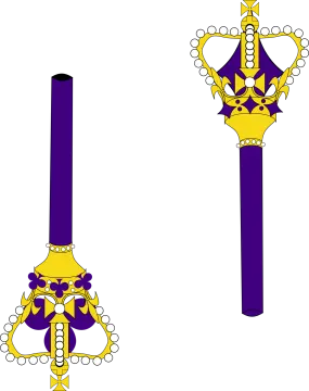 a sword with a crown on top of it