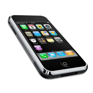 an iphone is shown on a white background