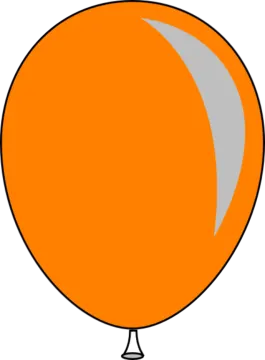 an orange balloon