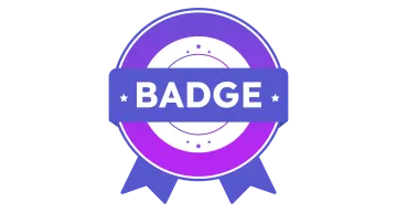 a badge with the word bade on it