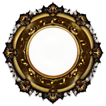 a picture of a gold and black mirror