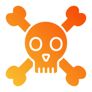a skull and crossbones icon