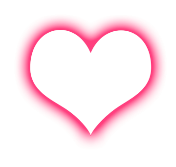 a pink heart on a white background