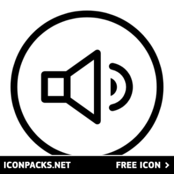 a black and white icon of a speaker