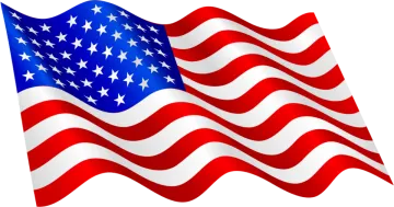 an american flag on a white background