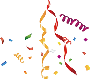 a bunch of red, yellow, and blue streamers