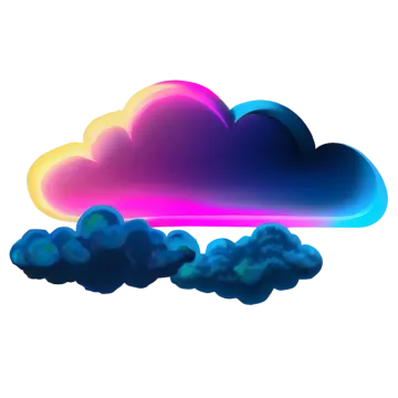 an image of a rainbow colored cloud in the sky