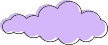 a purple cloud on a white background