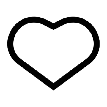 a black and white heart icon