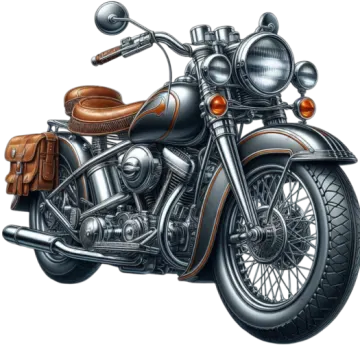 a drawing of a motorcycle on a white background