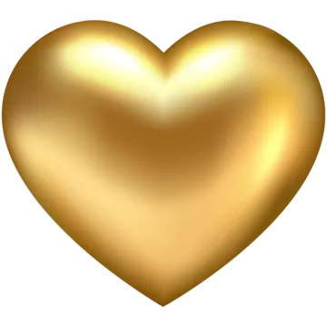 a gold heart