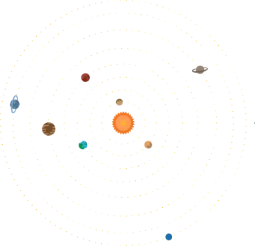 an image of planets in the sky