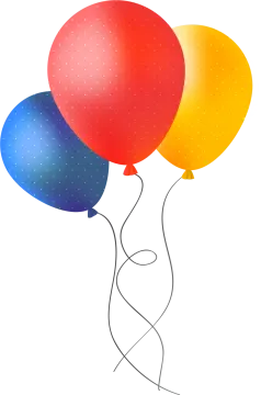 a bunch of balloons on a white background