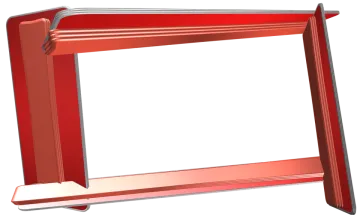 a red frame on a white background