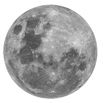 a full moon on a white background