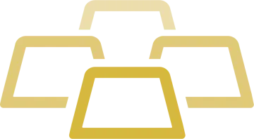 a gold cross icon with three crosses