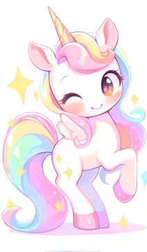 a drawing of a unicorn with stars on it
