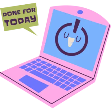 a laptop with a smiley face on the screen