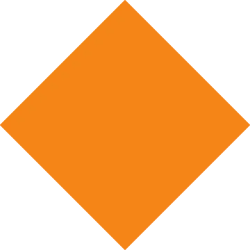 an orange diamond with a white background