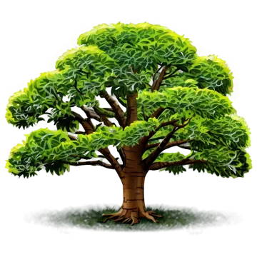 a tree with green leaves on it