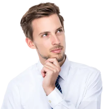 a man wearing a white shirt and blue tie