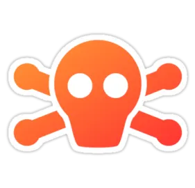 a skull and crossbones sticker