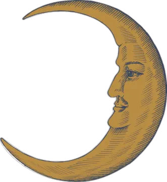 a drawing of the moon