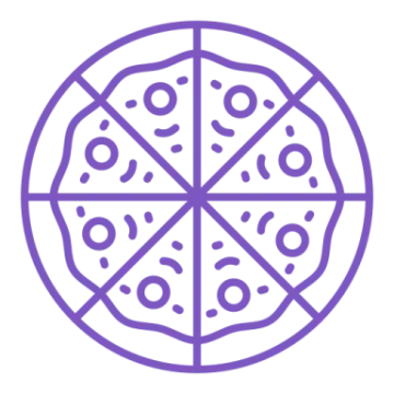 the logo for a pizza restaurant