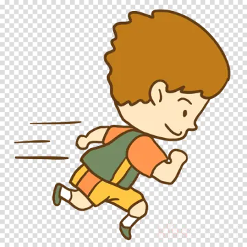 a boy running clipart