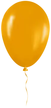 a yellow balloon on a white background