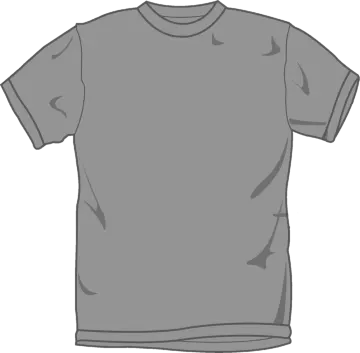 a gray t - shirt
