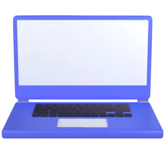 an open laptop computer with a white screen