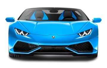 a blue sports car on a white background