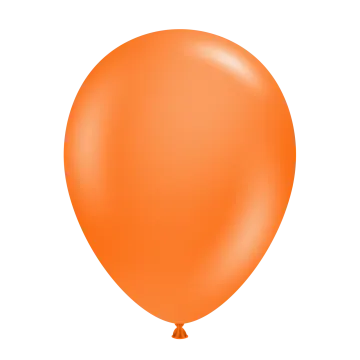 an orange balloon on a white background
