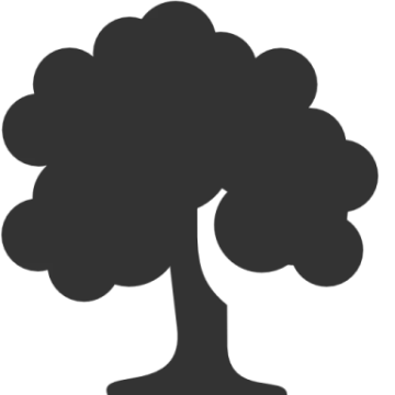 a black and white silhouette of a tree