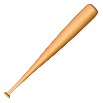 a wooden baseball bat on a white background
