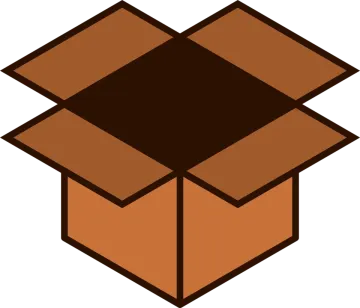 an open cardboard box
