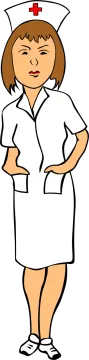 a nurse with her hands on her hips