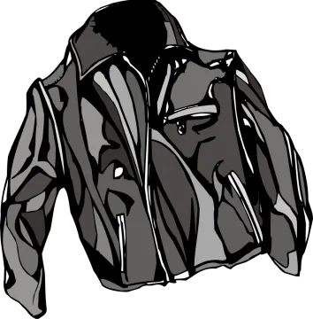 a black and white drawing of a jacket