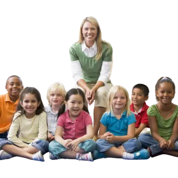 a group of children sitting on the floor