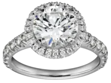 a white gold engagement ring with diamonds