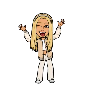 a cartoon of a woman with her hands up