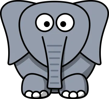 an elephant with big ears