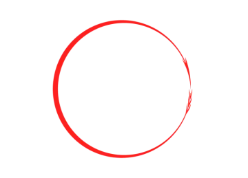 a red circle on a white background
