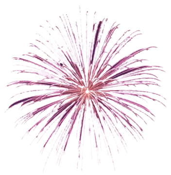 a purple firework on a white background
