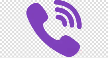 a purple phone icon on a transparent background