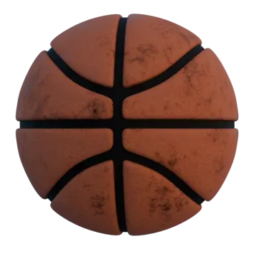 a basketball ball on a white background