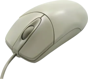 a computer mouse on a white background