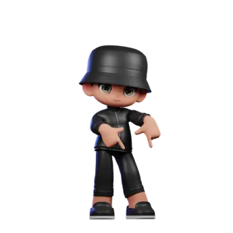a little boy in a black suit and hat